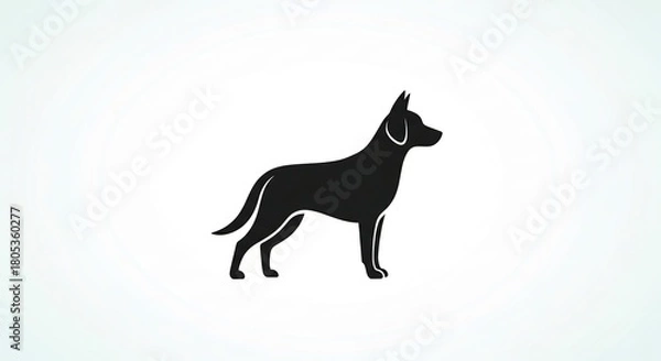 Obraz Silhouette of a standing dog