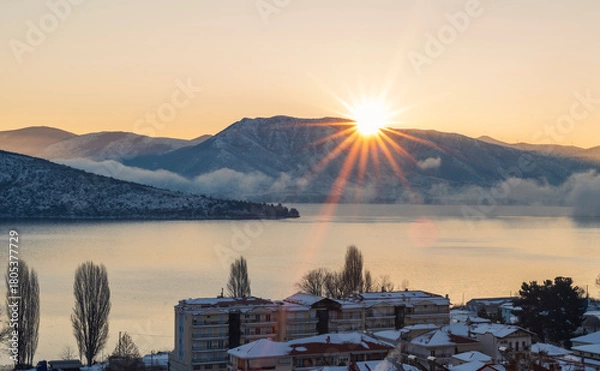 Obraz sunrise over the mountains