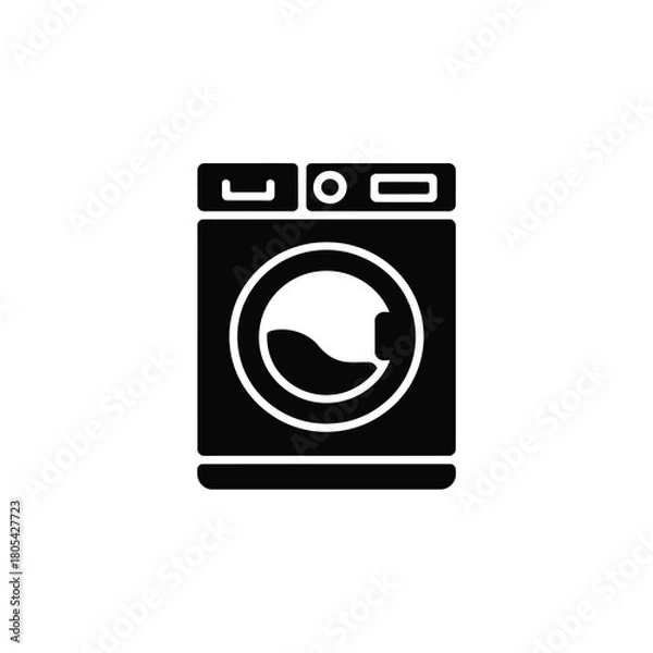 Obraz Washing machine silhouette icon