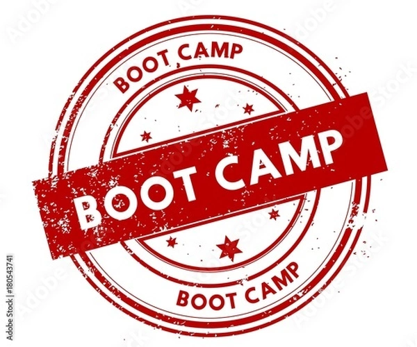 Obraz BOOT CAMP distressed red stamp.