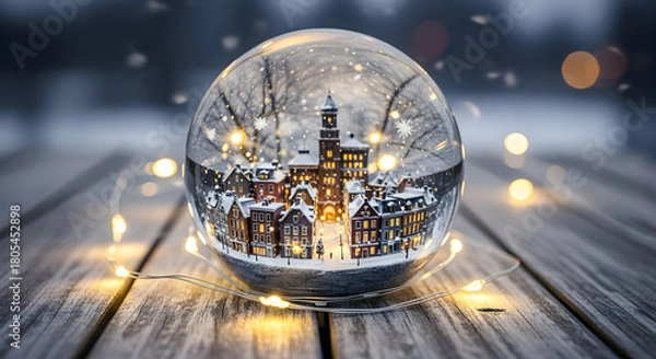 Obraz glass ball on the table