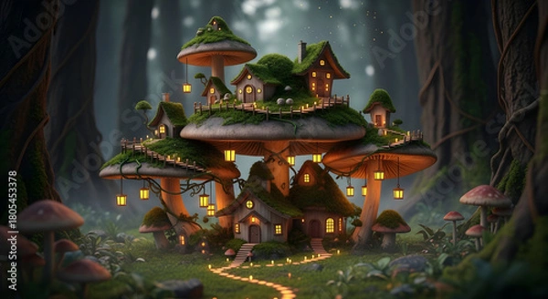 Obraz mushroom in the forest