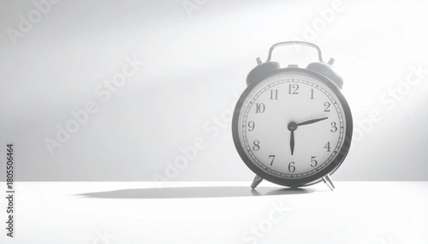 Fototapeta Dramatic Vintage Clock with Left Negative Space. Ai generated