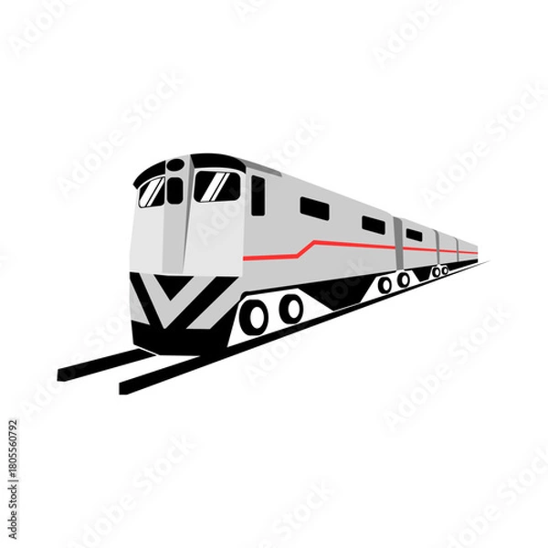 Obraz Classic passenger train design vector
