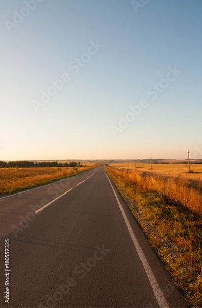 Fototapeta Empty asphalt road