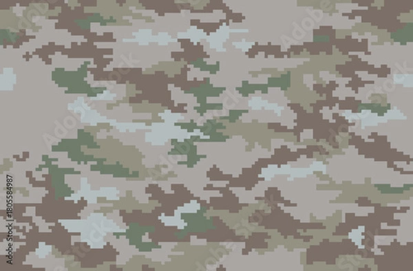 Obraz seamless camouflage pattern with pixelated look