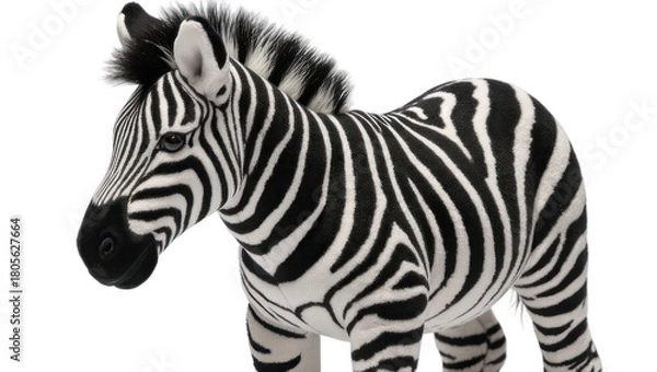 Obraz zebra on white background