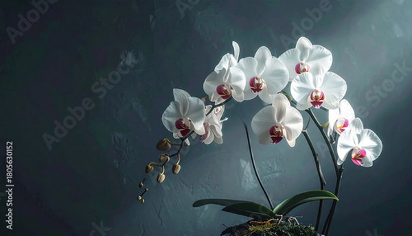 Obraz Dramatic Dark Orchid Tree with Negative Space Ai Generated