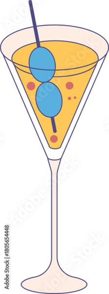 Obraz Cocktail Illustration