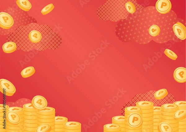 Obraz ポイント山分けキャンペーンの和柄背景