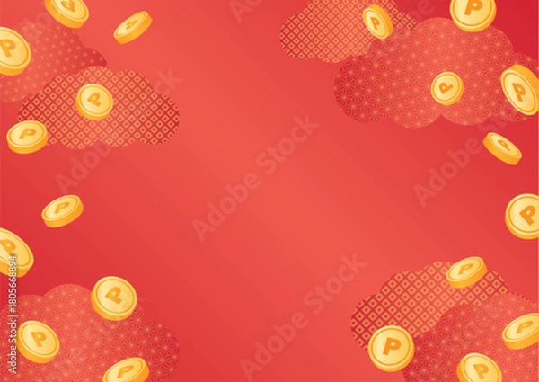 Obraz 和柄のポイント背景