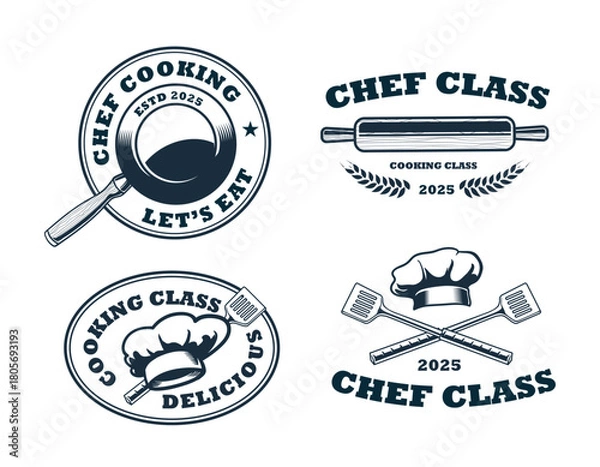 Obraz cooking logo and labels design