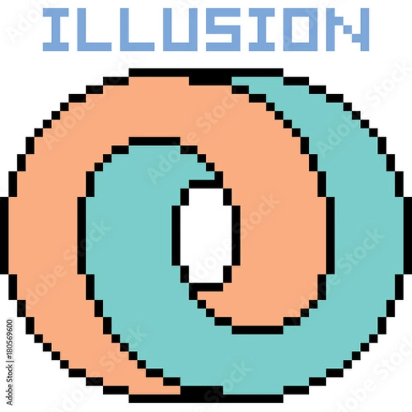 Fototapeta vector pixel art illusion