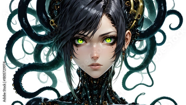 Obraz Futuristic Octopus-Inspired Character Art