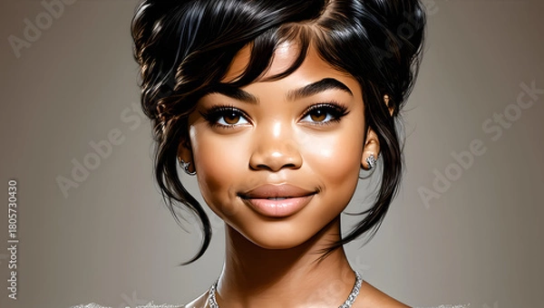 Obraz Young Woman with Smooth Skin