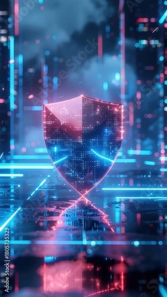 Obraz AI Cybersecurity: Digital Shield Protection