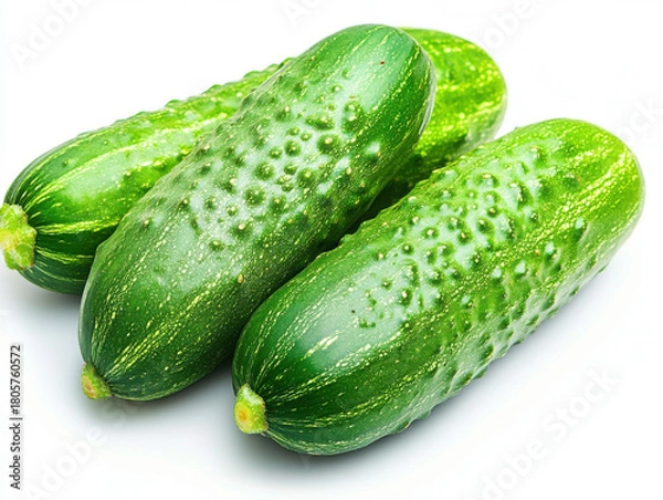Obraz cucumber isolated on white background