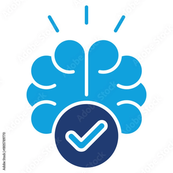 Fototapeta Knowledge Flat Blue Icon