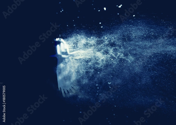 Fototapeta Abstract flapping bird