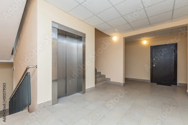 Obraz Elevator and stairs