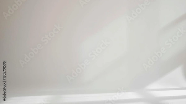 Obraz empty white room with white curtains