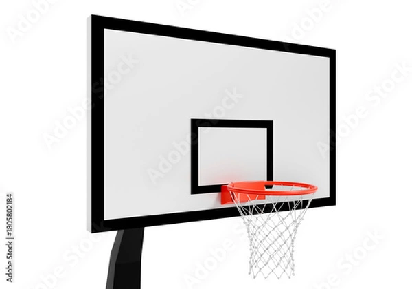 Fototapeta Basketball board with basket, transparent background