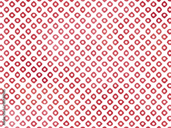 Obraz 絞り染めを表現した紅色の鹿の子文様　日本の美しい伝統的な和柄の背景