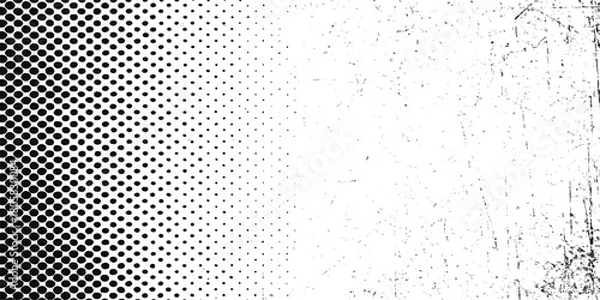 Fototapeta Black and white abstract seamless dot pattern vector illustration design