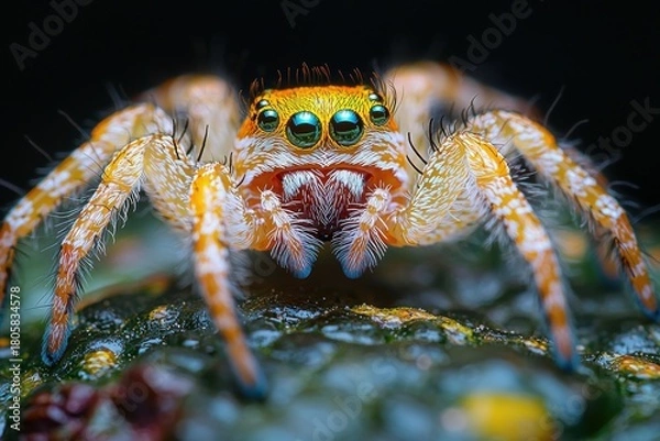 Fototapeta Macro Photograph of a Spider in High Detail