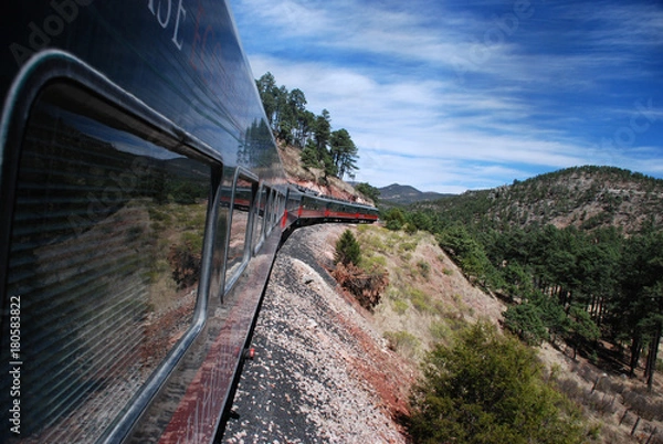 Obraz Train Chepe in Barranca del Cobre