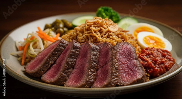 Obraz Grilled beef fried rice