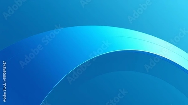 Obraz Abstract Blue Gradient Arc Design with Rounded Edges