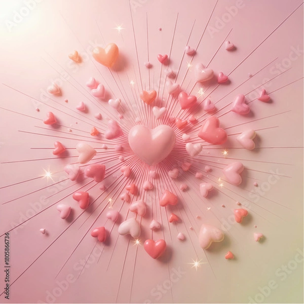 Fototapeta WebPink Valetine's day Digital Beckground