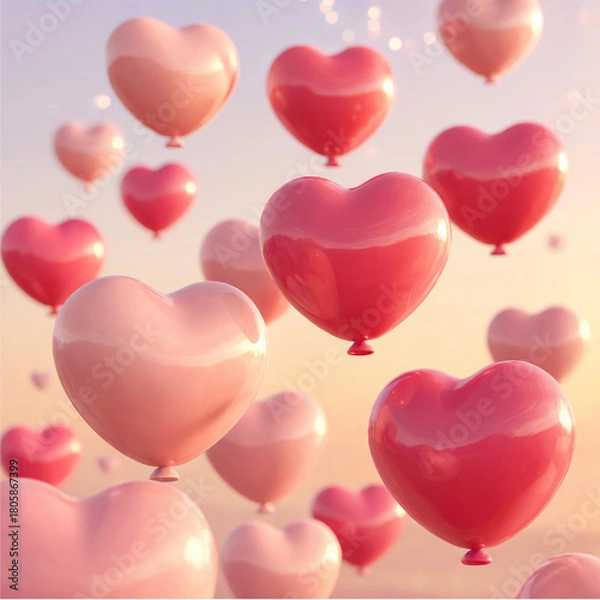 Fototapeta WebPink Valetine's day Digital Beckground