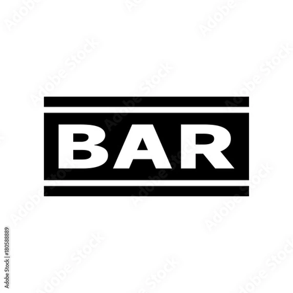 Obraz Bar black and white vector illustration