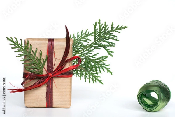 Obraz Christmas background white