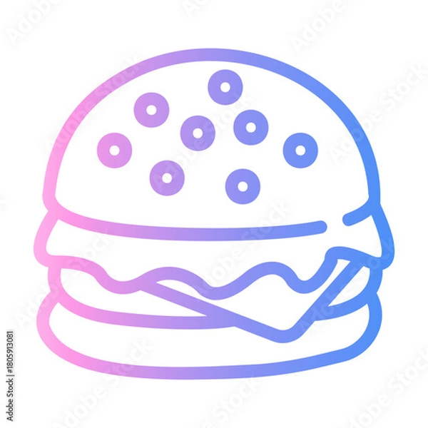 Obraz burger Line Gradient Icon
