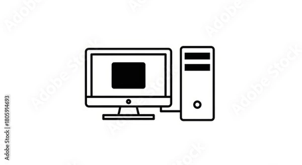 Obraz Desktop computer symbol