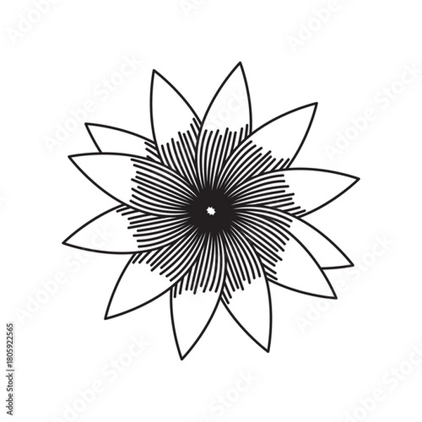 Obraz Geometric white Flower design clipart vector