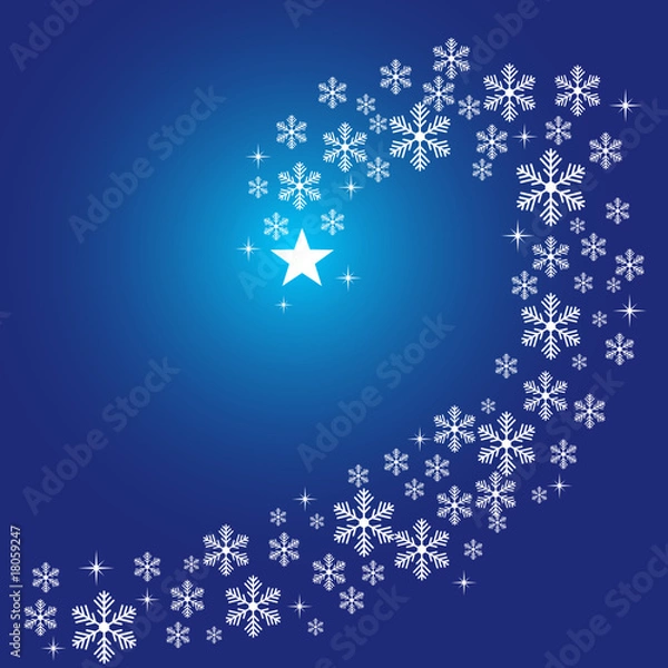 Obraz Blue christmas background