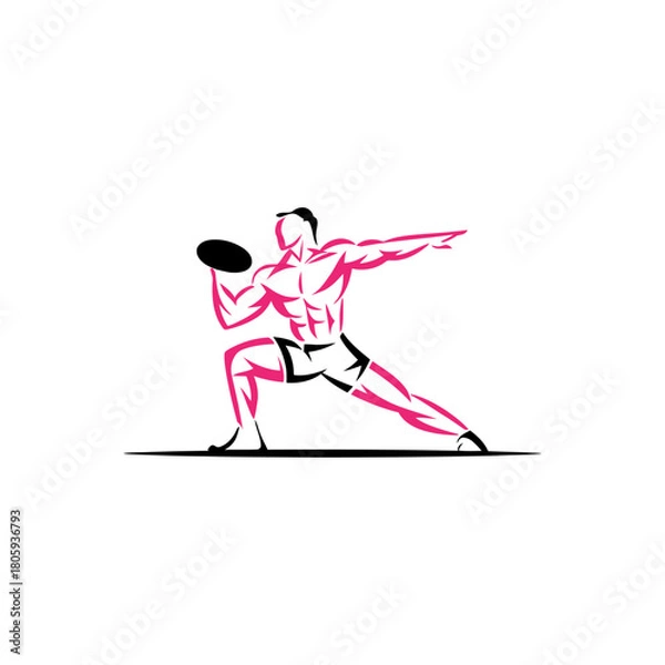 Obraz Discus Thrower logo