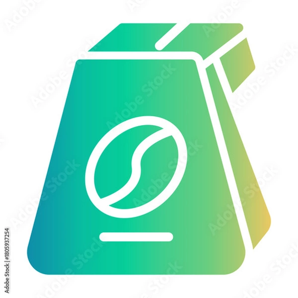 Fototapeta coffee pack Gradient icon