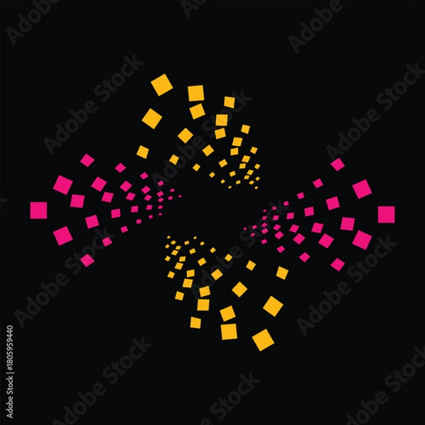 Fototapeta Abstract Circular Patterns Geometric Halftone Designs
