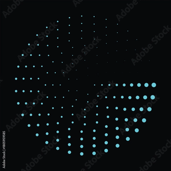 Obraz Abstract Circular Patterns Geometric Halftone Designs