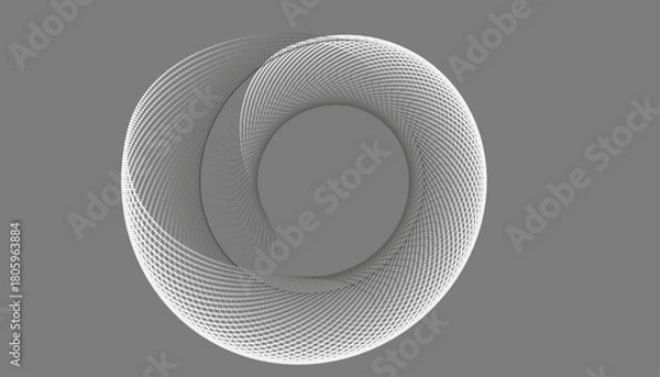 Fototapeta Abstract Circular Dotted Swirl Geometric Pattern