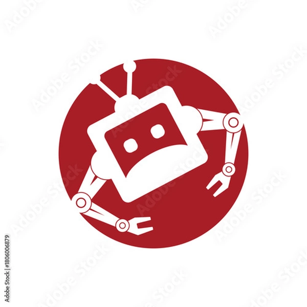 Obraz Robot logo vector icon template