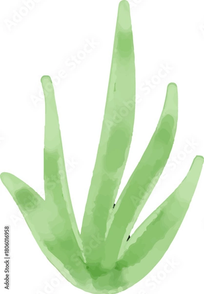 Fototapeta watercolor style green leaf branch floral bush sprout clover seamless pattern on white background