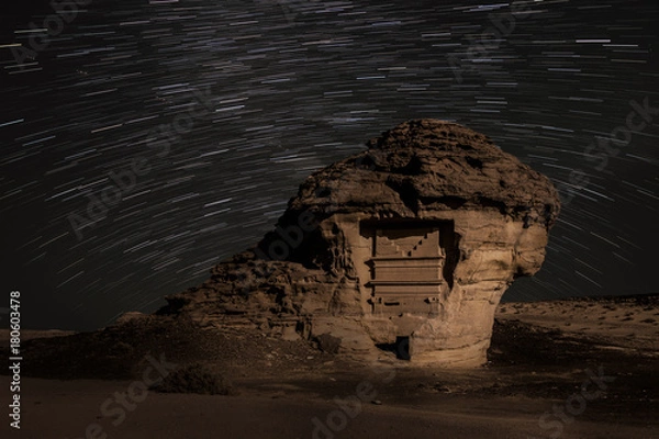 Obraz Madain Saleh Startrails