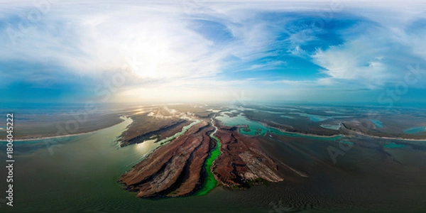 Fototapeta Polluted world v78 8K VR 360 Equirectangular Spherical Panorama