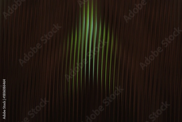 Obraz Abstract vertical lines create a textured background with a subtle gradient of light green emerging from the dark brown.